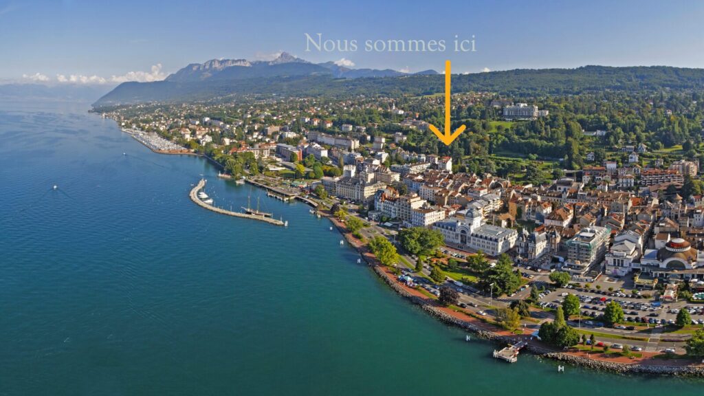 Evianappartements est situé au centre d'Evian 